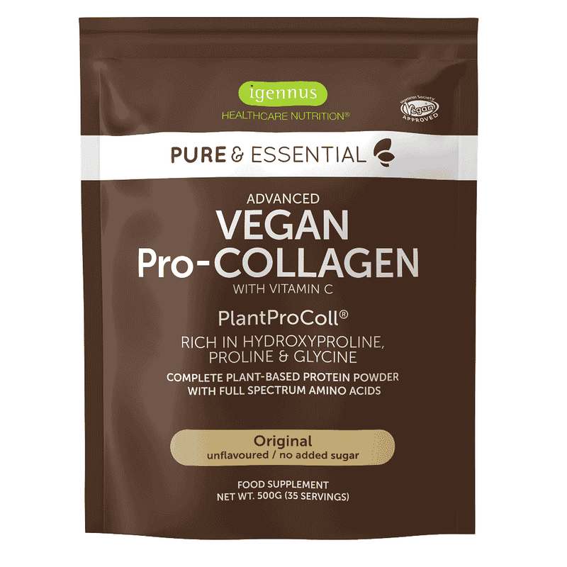 Igennus Pure & Essential Advanced Vegan Pro-Collagen with Vitamin C Original 500g