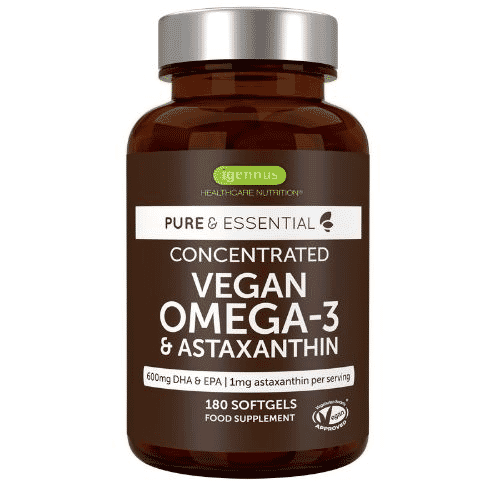 Igennus Pure & Essential Concentrated Vegan Omega-3 & Astaxanthin 180s
