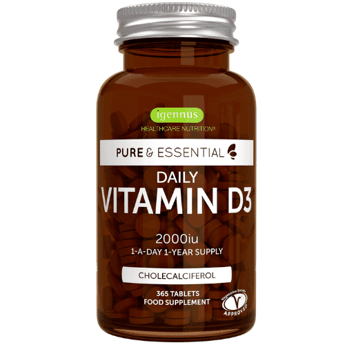Igennus Pure & Essential Daily Vitamin D3 2000iu 365s