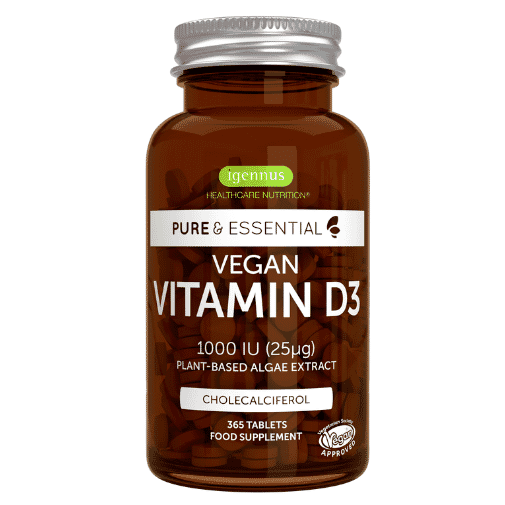 Igennus Pure & Essential Vegan Vitamin D3 1000 IU 365s