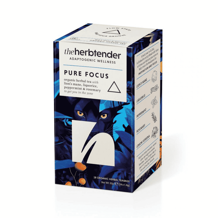 The Herbtender Pure Focus Organic Herbal Tea 18s