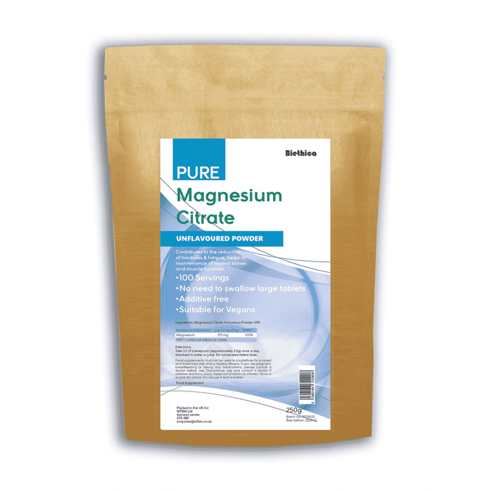 Biethica Pure Magnesium Citrate Powder 250g