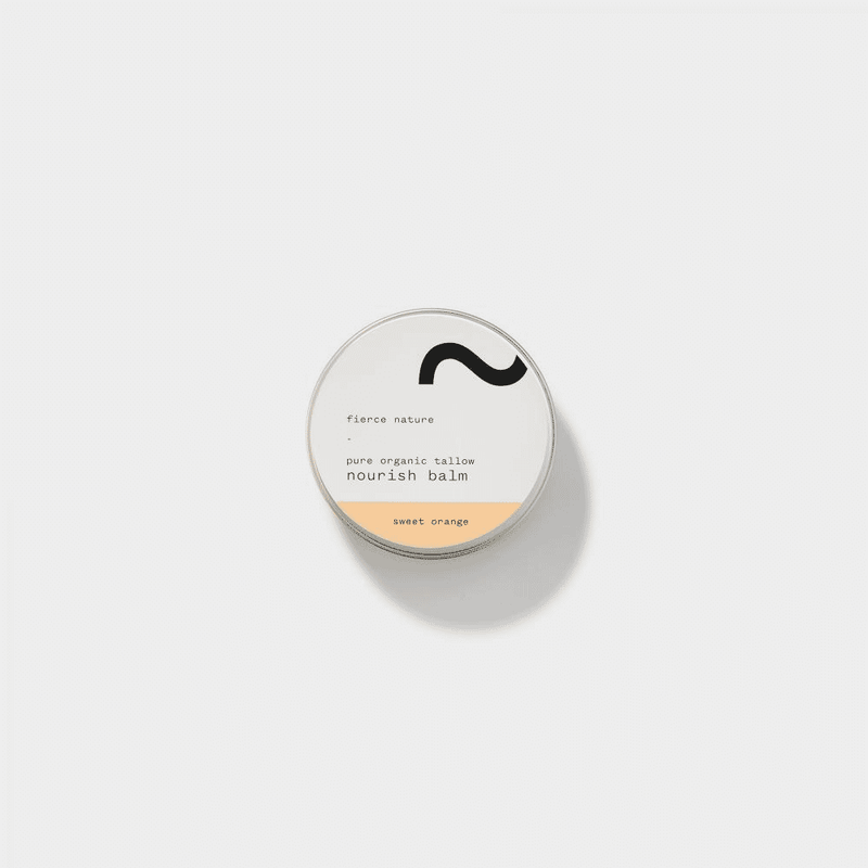 Fierce Nature Pure Organic Tallow Nourish Balm Sweet Orange 100g