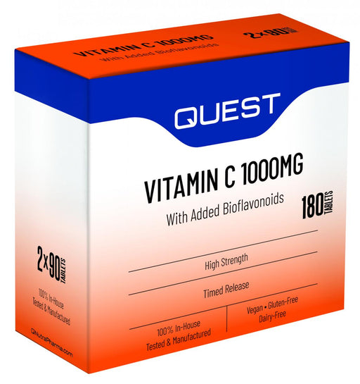 Quest Vitamins Vitamin C 1000mg with Bioflavanoids Timed Release 180's - Dennis the Chemist