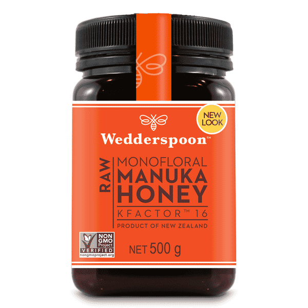 Wedderspoon Raw Monofloral Manuka Honey KFactor 16 500g
