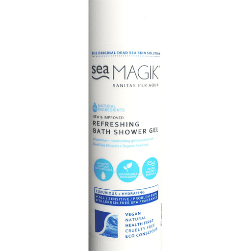 Sea Magik Refreshing Bath Shower Gel in 300ml bottle, with a sleek design and vibrant label, for a revitalizing shower experience.