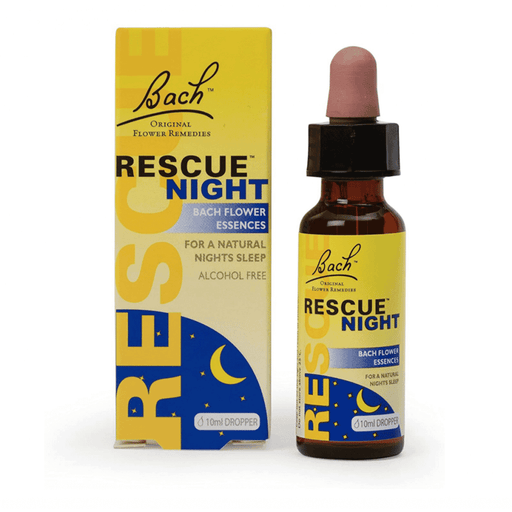 Bach Rescue Night flower essences for natural sleep, alcohol-free 10ml dropper bottle with box