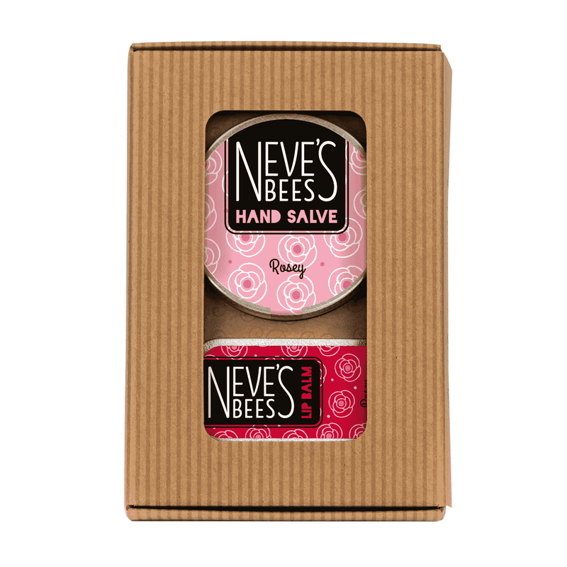 Rosey Hand Salve & Lip Balm Gift Set 34g