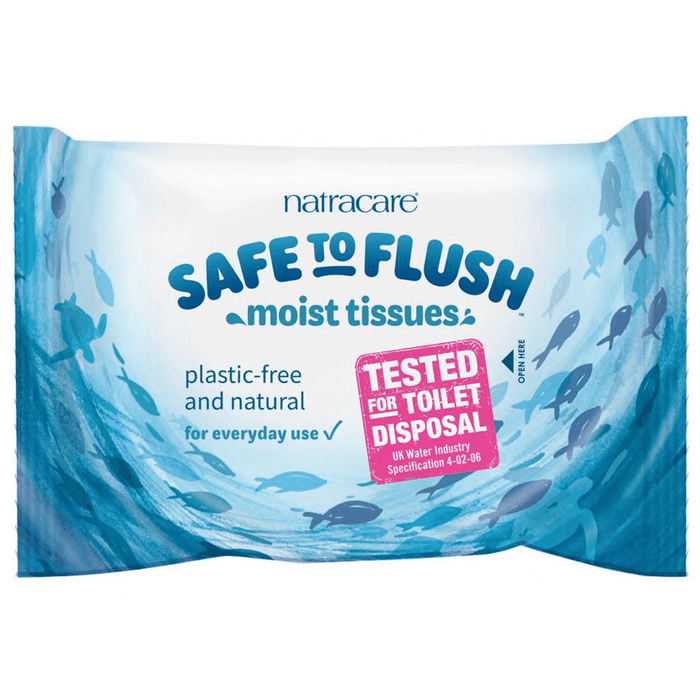 Natracare Safe to Flush Moist Tissues 30s