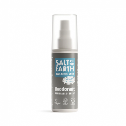 Salt of the Earth Vetiver & Citrus Deodorant Refillable Spray 100ml - Dennis the Chemist