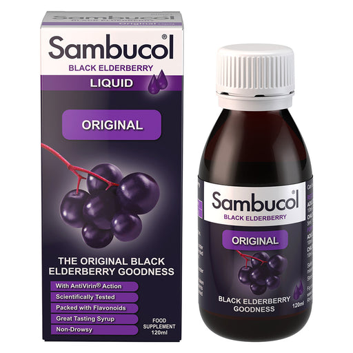 Sambucol Original Liquid Black Elderberry Goodness 120ml - Dennis the Chemist