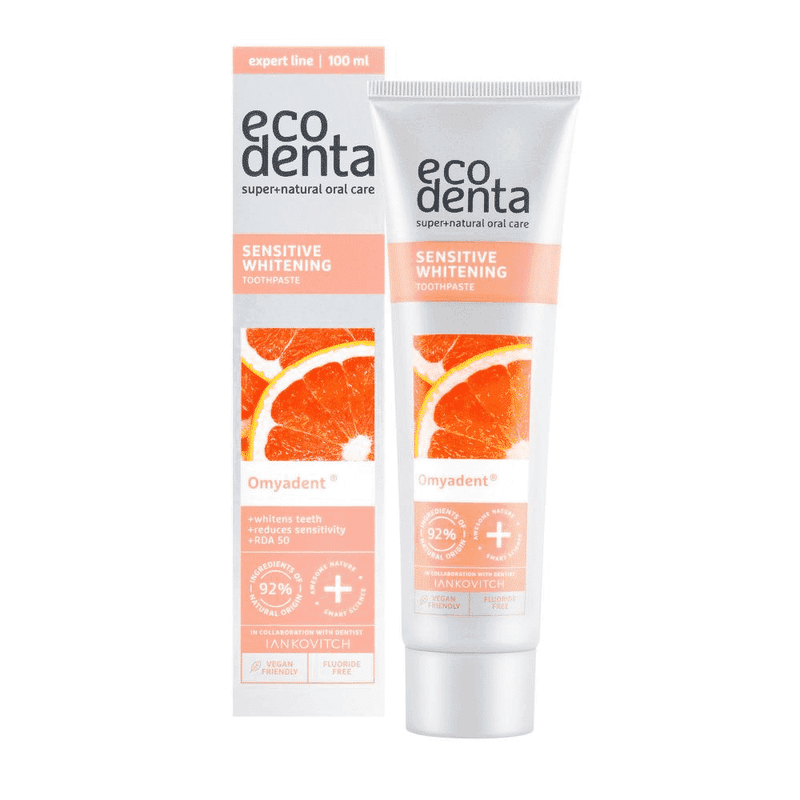 Ecodenta Sensitive Whitening Toothpaste with Omyadent Fluoride Free 100ml