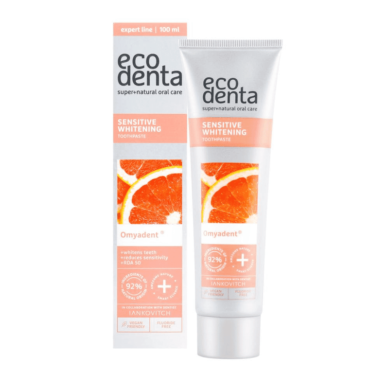 Ecodenta Sensitive Whitening Toothpaste with Omyadent Fluoride Free 100ml