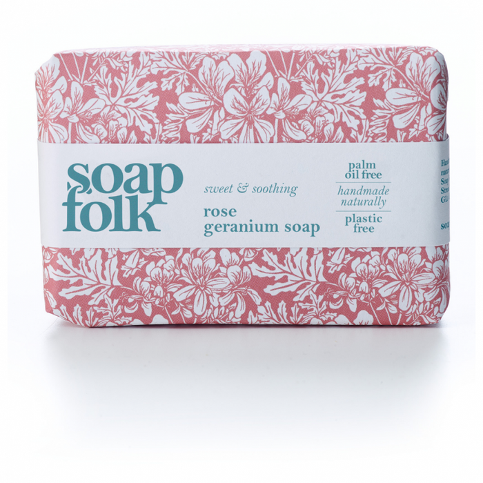 Soap Folk Rose Geranium Soap 105g