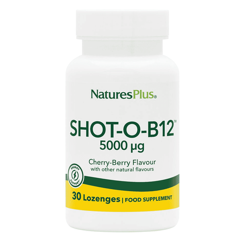 NaturesPlus Shot-O-B12 5000ug 30 Lozenges