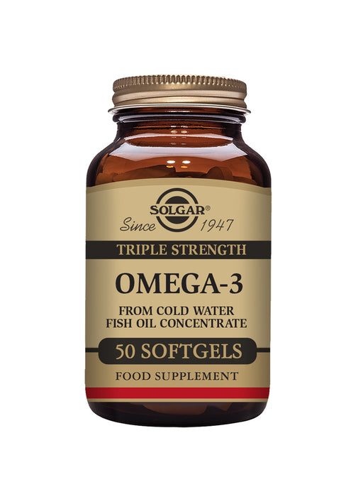 Solgar Omega-3 Fish Oil (Triple Strength) 50 Softgels - Dennis the Chemist