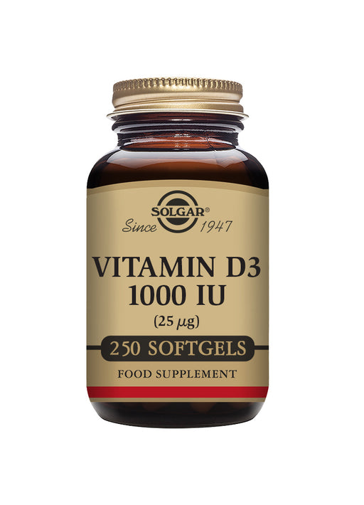 Solgar Vitamin D3 1000iu (25ug) 250 Softgels - Dennis the Chemist
