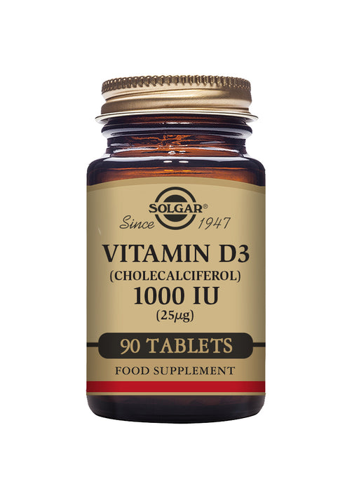 Solgar Vitamin D3 (Cholecalciferol) 1000iu (25ug) 90 Tablets - Dennis the Chemist