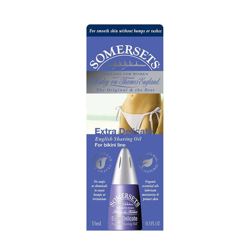 Somersets Extra Delicate English Shaving Oil For Bikini Line (Purple) 15ml - Dennis the Chemist