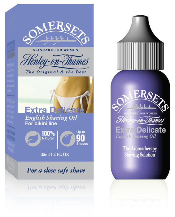 Somersets Extra Delicate English Shaving Oil For Bikini Line (Purple) 35ml - Dennis the Chemist