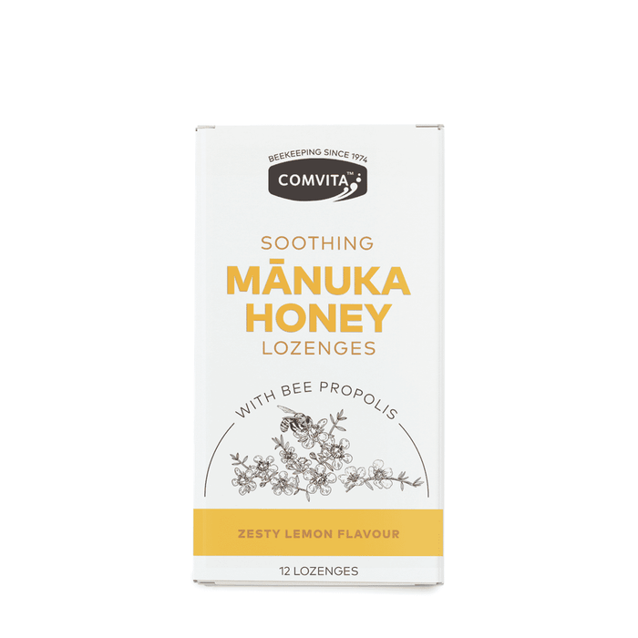Comvita Soothing Manuka Honey Lozenges with Bee Propolis & Zesty Lemon Flavour 12s