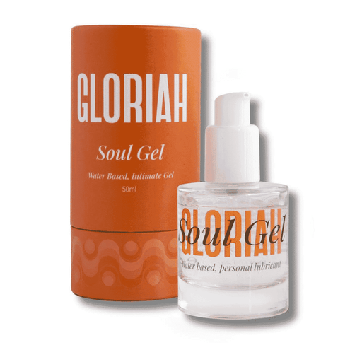 Gloriah Soul Gel 50ml in a clear bottle with a white cap, showing the herbal gel product for skincare.