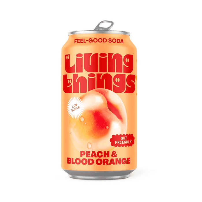 Living Things Sparkling Peach & Blood Orange Prebiotic Soda 330ml