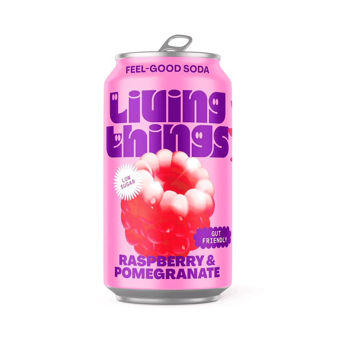 Living Things Sparkling Raspberry & Pomegranate Prebiotic Soda 330ml