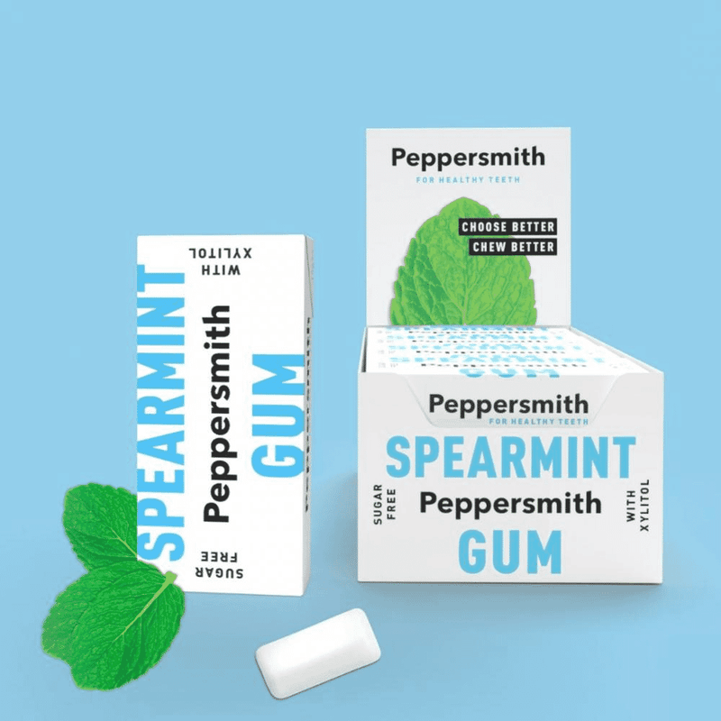 Peppersmith Spearmint Gum 12 x 15g CASE - Dennis the Chemist