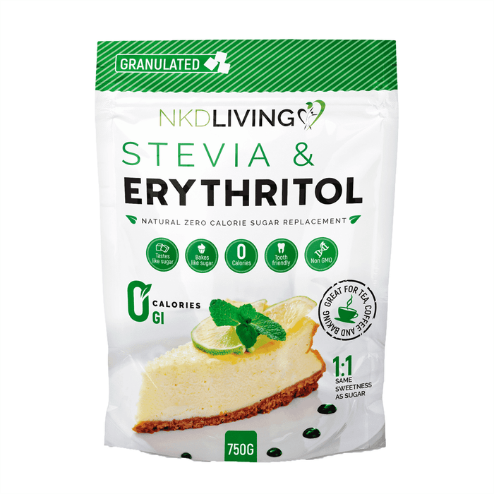 NKD LIVING Stevia & Erythritol Natural Zero Calorie Sugar Replacement 750g