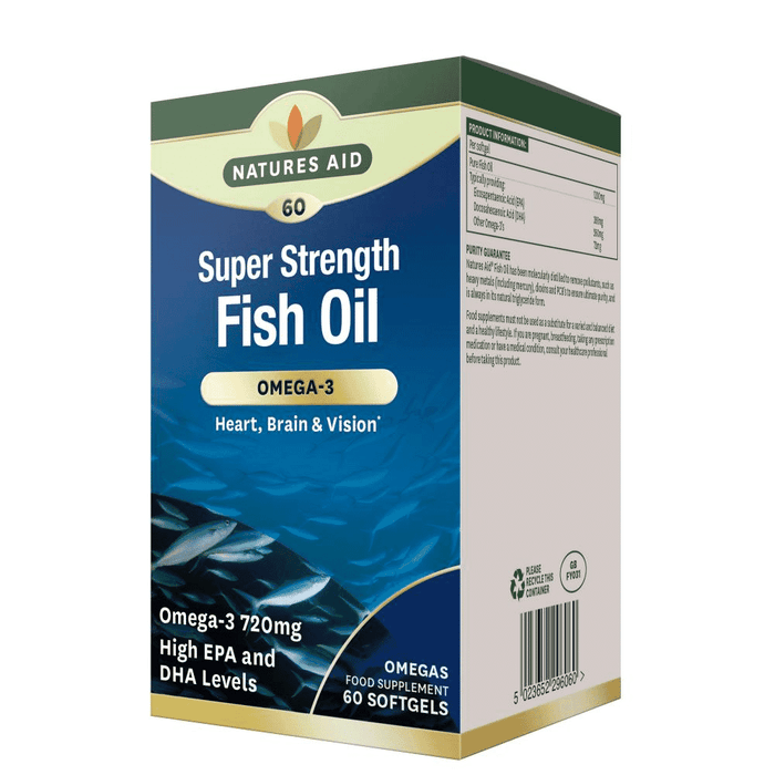 Natures Aid Super Strength Fish Oil (Omega-3) 60s