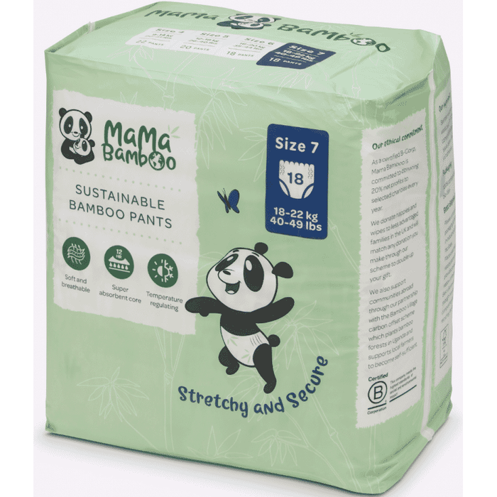 Mama Bamboo Sustainable Bamboo Pants Size 7 (18-22kg 40-49lb) 18s