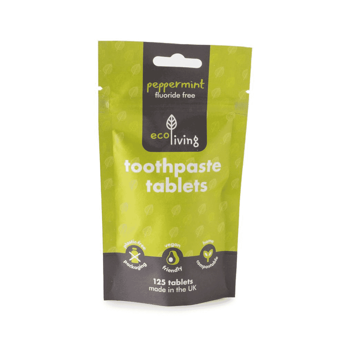 ecoLiving Toothpaste Tablets Peppermint Fluoride Free 125s