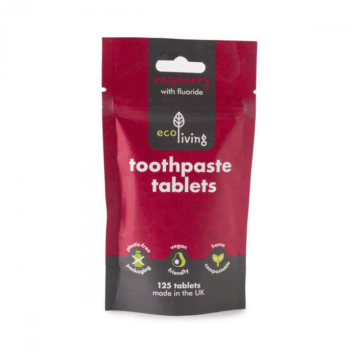 ecoLiving Toothpaste Tablets Raspberry with Fluoride 125s