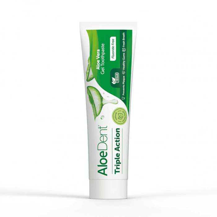 Aloe Dent Triple Action Aloe Vera Gel Toothpaste Fluoride Free 100ml