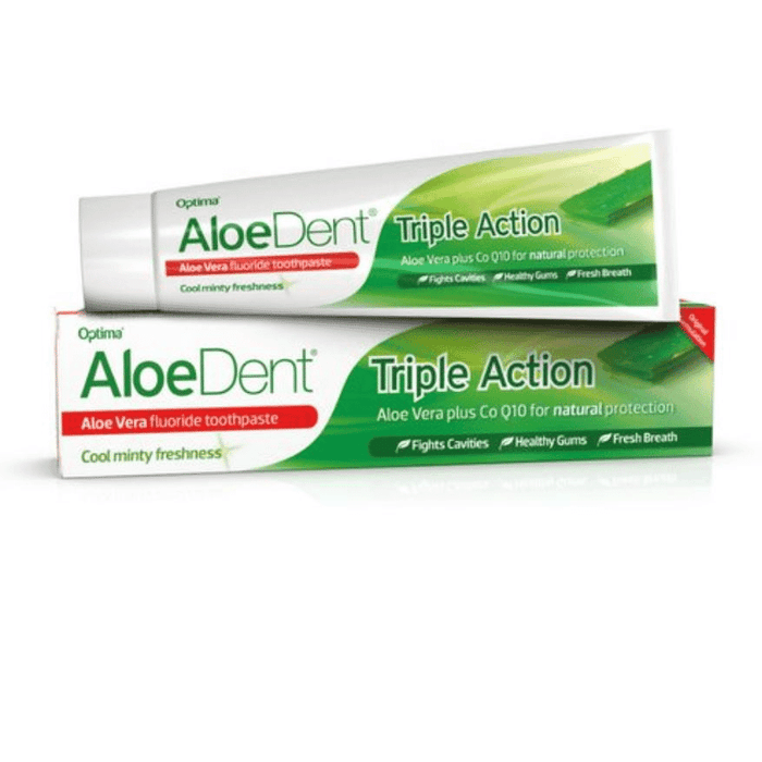 Aloe Dent Triple Action Aloe Vera Gel Toothpaste With Fluoride 100ml