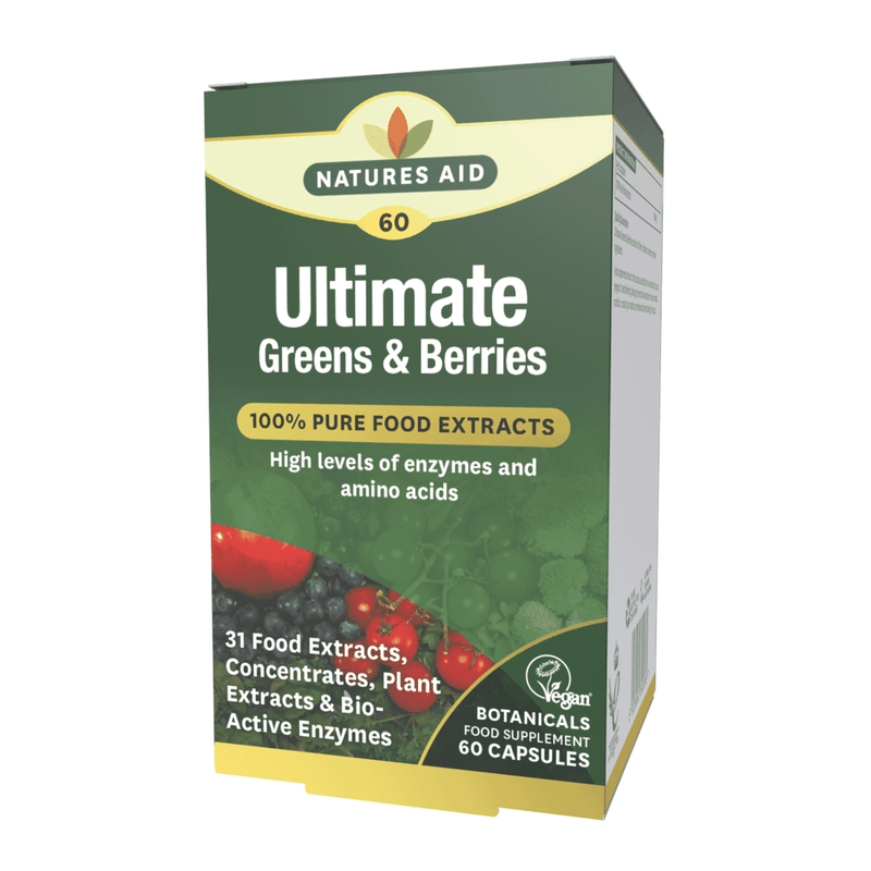 Natures Aid Ultimate Greens & Berries (100% Pure Food Extracts) 60s
