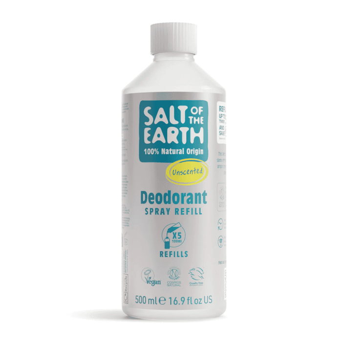 Salt of the Earth Unscented Deodorant Spray Refill 500ml