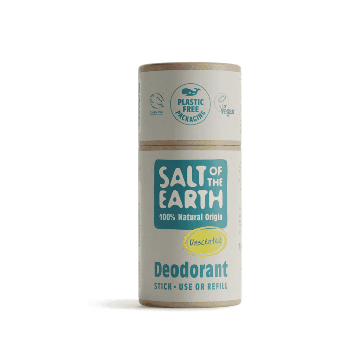 Salt of the Earth Unscented Deodorant Stick - Use or Refill 75g