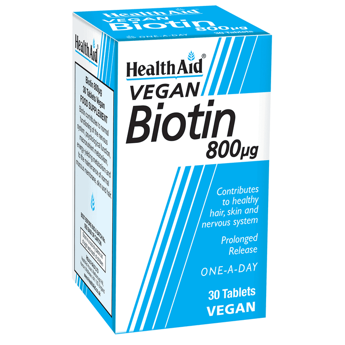 Health Aid Vegan Biotin 800ug 30s