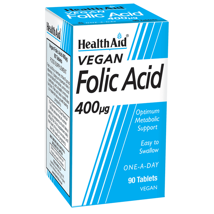 Health Aid Vegan Folic Acid 400ug 90s