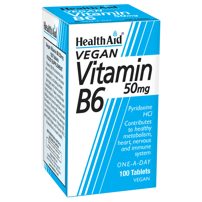 Health Aid Vegan Vitamin B6 50mg 100s
