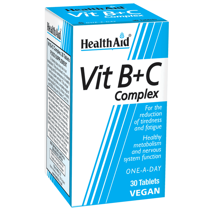 Health Aid Vit B+C Complex 30s