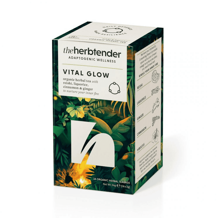 The Herbtender Vital Glow Organic Herbal Tea 18s