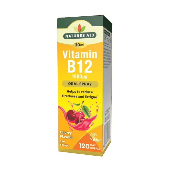 Natures Aid Vitamin B12 1000ug Oral Spray Cherry Flavour 30ml