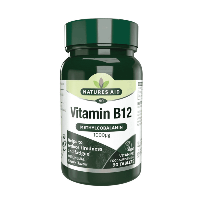 Natures Aid Vitamin B12 (Methylcobalamin) 1000µg 90s