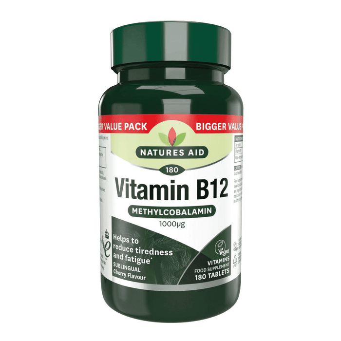 Natures Aid Vitamin B12 Methylcobalamin 1000ug 180s