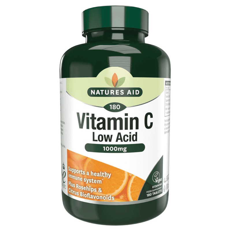Natures Aid Vitamin C Low Acid (1000mg) 180s