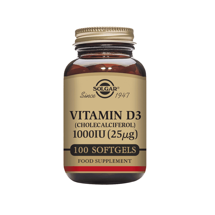 Solgar Vitamin D3 1000iu (25ug) 100 Softgels