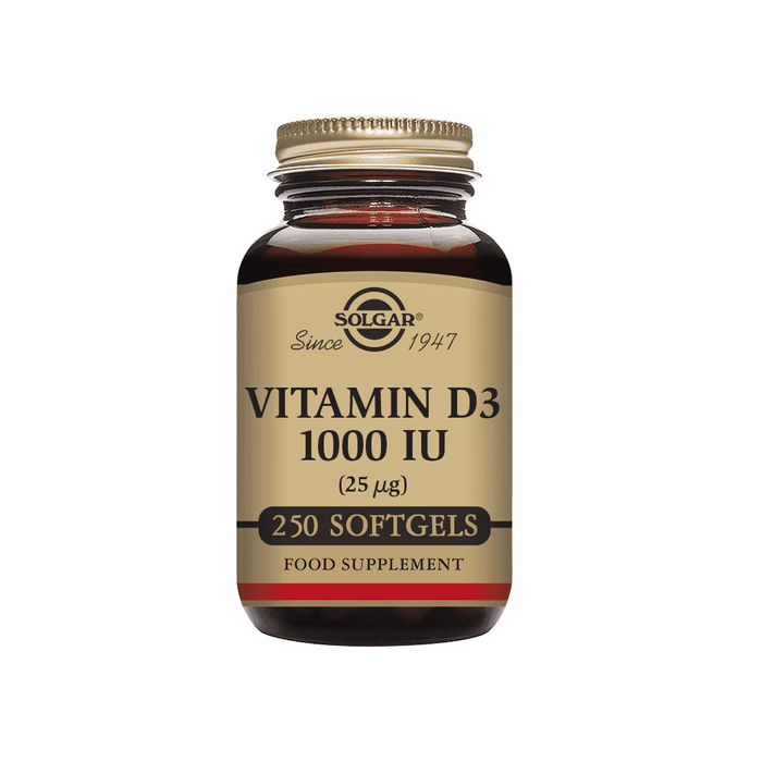 Solgar Vitamin D3 1000iu (25ug) 250 Softgels